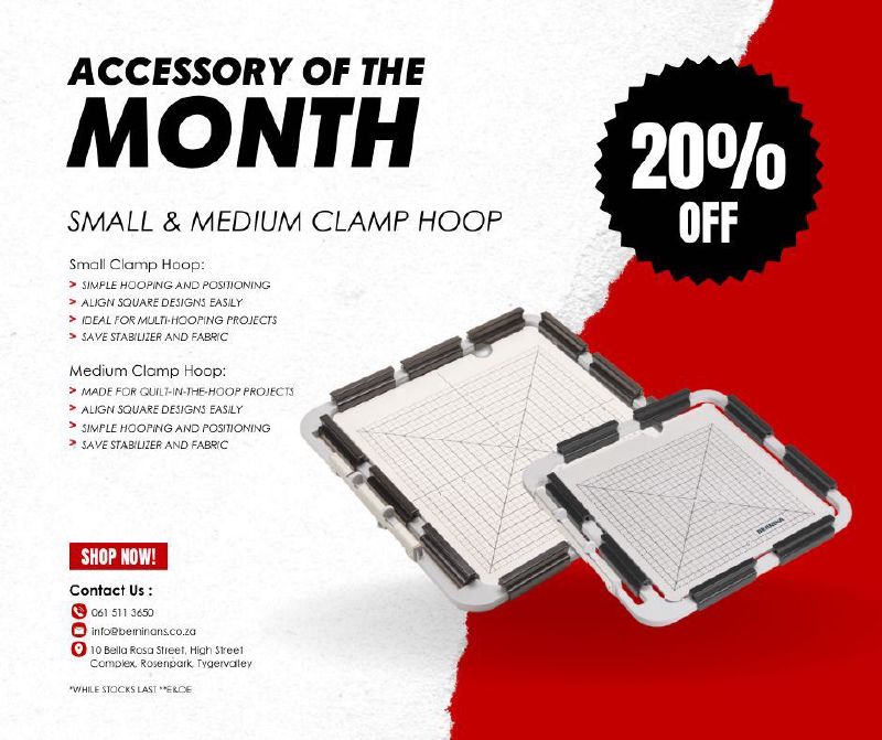 Accessory of the month – Embroidery clamp hoops